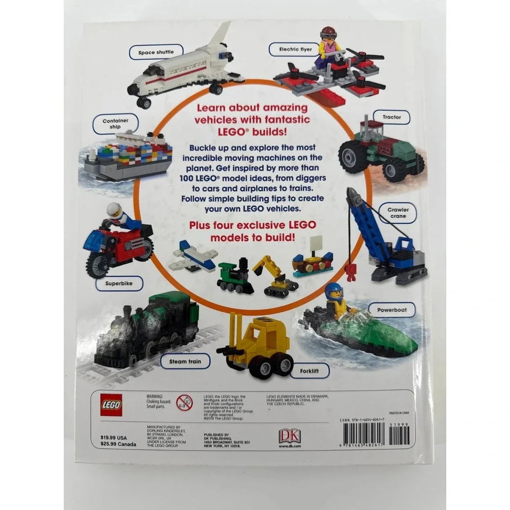 Lego Amazing Vehicles Book w/ Pcs Build Set DK Steam 2020